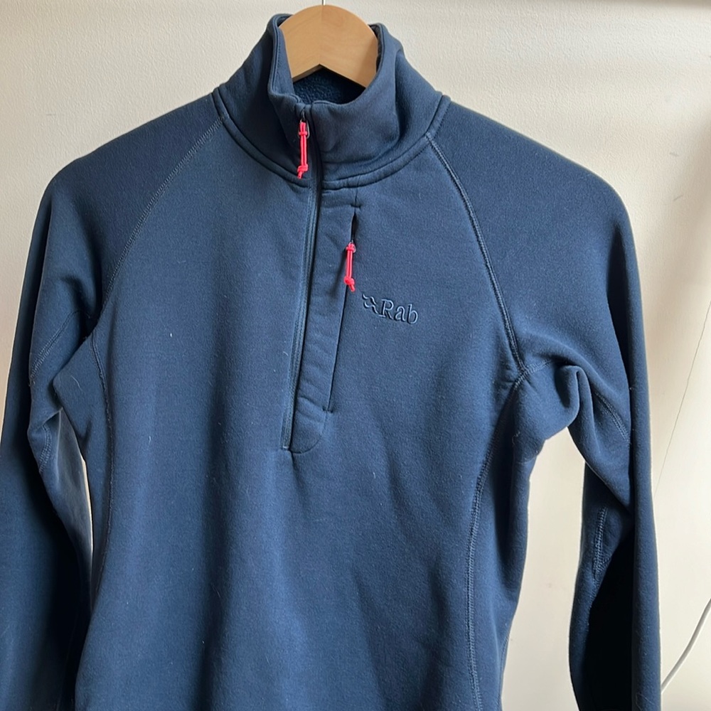 Women’s XS Rab Power Stretch Pro Pull-On Quarter-Zip in Navy